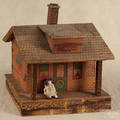 Painted wood doll house