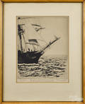 Frederick Owen signed etching