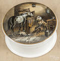 Country Quarters  porcelain pot lid