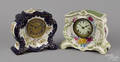 Two porcelain mantel clocks
