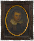 Oil on canvas portrait of a young boy