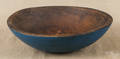 Painted turned wooden bowl