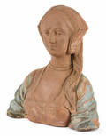 Continental terra cotta bust of a woman late 19th c