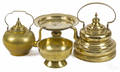Four pieces of Continental brass 19th c