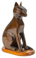 Carved figure of a seated cat