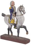 Paul Tyson carved and painted figure of George Washington on horseback