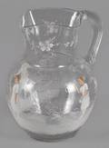 Mary Gregory enameled glass water pitcher