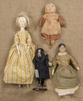 Four contemporary dolls