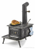 B Bent Jr cast iron and nickel  The Doll  toy stove