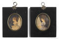 Two English miniature portraits of young girls one dated