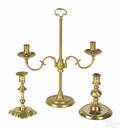 Dutch brass twoarm candelabrum 18th c