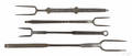Four wrought iron forks 19th c