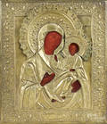 Russianstyle icon of the Mother of God Tichvinskaya