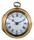 English gold keywind pocket watch with London hallmark for 1772