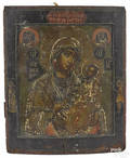 Russian oil on panel icon 19th c