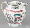 English pearlware pitcher early 19th c
