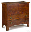 New England painted pine blanket chest ca 1820