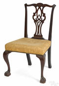 Connecticut Chippendale mahogany dining chair ca 1770