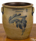 Pennsylvania twogallon stoneware crock 19th c