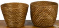 Two Pennsylvania rye straw baskets 19th c