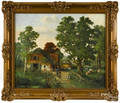 Oil on canvas bucolic landscape