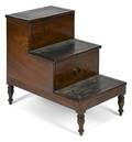 George III mahogany bed steps