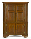 Pennsylvania Chippendale walnut corner cupboard