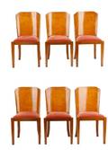Set of 6 Art Deco Cloud Side Dining Chairs