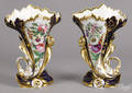 Pair of Paris porcelain spill vases 19th c