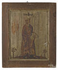 Painted hard pine panel late 18th c