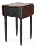 Sheraton painted pine twodrawer stand ca 1830