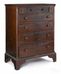 Pennsylvania Queen Anne walnut semi tall chest ca 1750