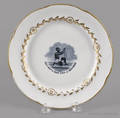 Porcelain plate with a slavery medallion 19th c