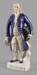 Staffordshire figure of Benjamin Franklin 19th c