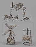 Five Continental silver miniatures ca 1900