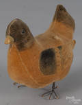 Velvet chicken pincushion 19th c