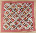 Pieced log cabin variant quilt late 19th c