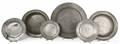 Six pieces of English pewter