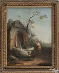 Pair of Continental oil on canvas landscapes 18th c