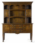 Welsh oak pewter cupboard 19th c