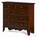 Miniature George III Hepplewhite mahogany chest of drawers ca 1800