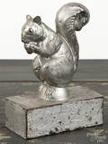 Figural cast iron squirrel weight