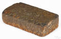 Unusual Hampton Pennsylvania redware brick doorstop