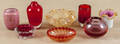 Eight pieces of assorted art glass