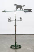 Contemporary tin hunting dog weathervane