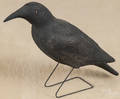 Carved and painted crow decoy