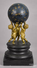 Bronze desk clock ca 1900