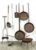 Group of iron cookware and skillets