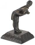 Figural bronze waiter cigar cutter