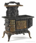 The Favorite Stove  Range Company cast iron and nickel  Dollys Favorite  salesman sample stove